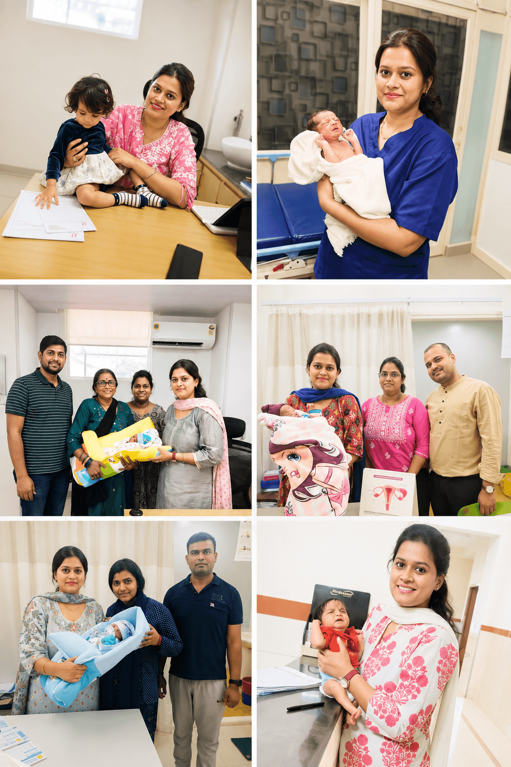 Dr. Deepshika Jha with women and families during moments of care